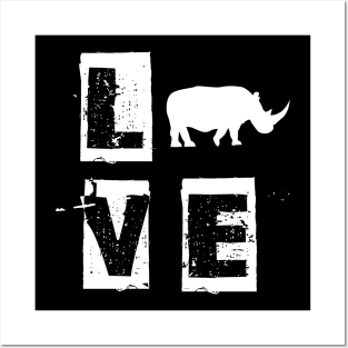 Rhino Love Posters and Art